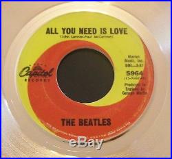 Beatles All You Need Is Love Gold 45 Record+Plaque Album Sleeve Not a Award