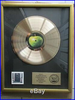 Beatles Hey Jude Gold Record Award