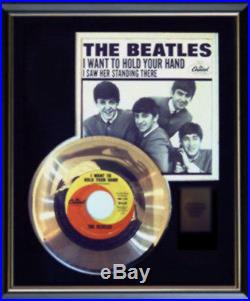 Beatles I Want To Hold Your Hand Rare Gold Record Award Disc 45 RPM & Sleeve