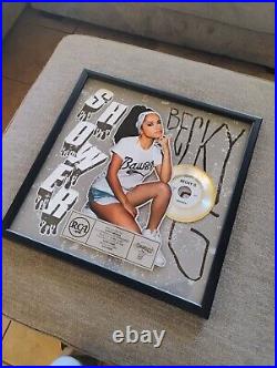 Becky G Shower Music Executive Award Not RIAA Gold Platinum Record Rare 1 Mil