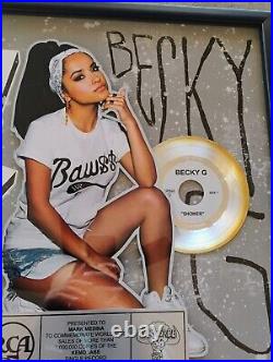 Becky G Shower Music Executive Award Not RIAA Gold Platinum Record Rare 1 Mil