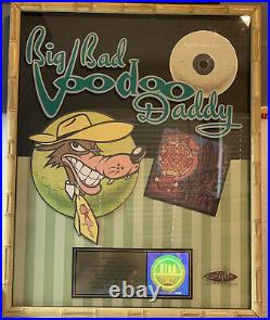 Big Bad Voodoo Daddy Rare Framed Gold Record Award In Bamboo Frame