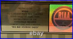 Big Bad Voodoo Daddy Rare Framed Gold Record Award In Bamboo Frame