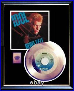 Billy Idol Rebel Yell 45 RPM Gold Metalized Record Rare Non Riaa Award