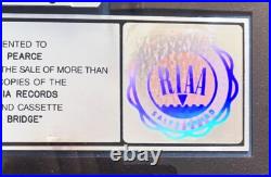 Billy Joel THE BRIDGE RIAA Platinum Record Award 1986 Ray Charles Cyndi Lauper Billy Joel THE BRIDGE RIAA Platinum Record Award 1986 Ray Charles Cyndi Lauper