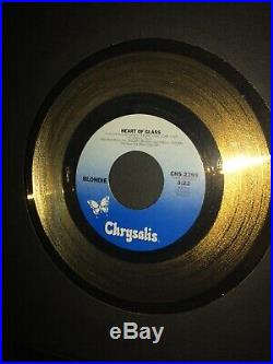 Blondie Gold Record Award Heart Of Glass 7 Single Original Mint Cond 1979