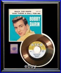 Bobby Darin Mack The Knife 45 RPM Gold Record Rare Non Riaa Award Bobby Darin Mack The Knife 45 RPM Gold Record Rare Non Riaa Award