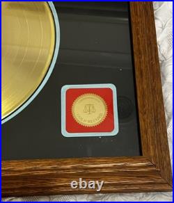 Bon Jovi Cross Roads Gold Record Million Seller Award Disk Album FRAMED Vintage