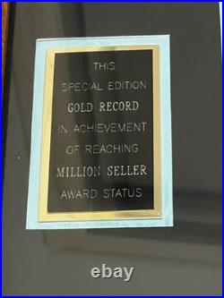 Bon Jovi Cross Roads Gold Record Million Seller Award Disk Album FRAMED Vintage