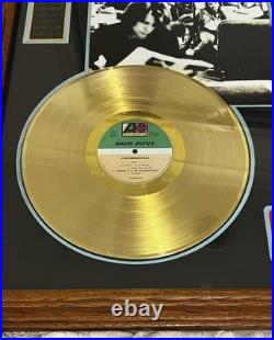 Bon Jovi Cross Roads Gold Record Million Seller Award Disk Album FRAMED Vintage