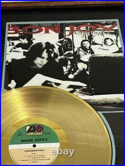 Bon Jovi Cross Roads Gold Record Million Seller Award Disk Album FRAMED Vintage