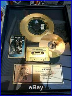 Bon Jovi RIAA Gold Award Presented To Richie Sambora Mercury Record Only One