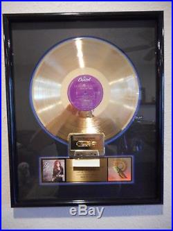 Bonnie Raitt Authentic 1992 RIAA Gold Record/Cassette Award (NEW & NM Condition)