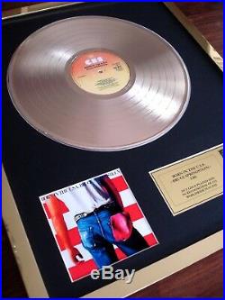 Bruce Springsteen Born In The USA Lp 24ct Gold Plated Disc Record Award Album