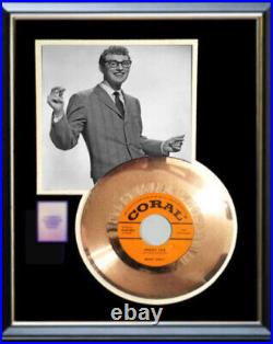 Buddy Holly Peggy Sue 45 RPM Gold Metalized Record Rare Non Riaa Award