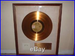 CARPENTERS RIAA GOLD RECORD AWARD WHITE MAT SUPERSTAR/FOR ALL WE KNOWithRAINY DAYS