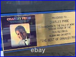 Charley Pride RIAA Gold Record 500,000 sales award for Best of Charley Pride