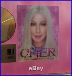 Cher DVD Gold Award The Farewell Tour 2004 goldene Schallplatte DVD Award