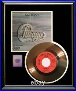 Chicago Band Colour My World 45 RPM Gold Record Rare Non Riaa Award