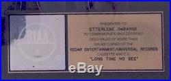 Chico DeBarge RIAA Gold Record Award LONG TIME NO SEE 1997 to Etterlene DeBarge