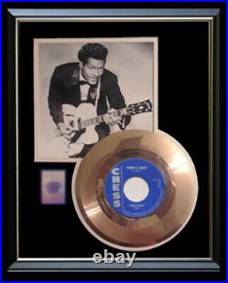 Chuck Berry Johnny B. Goode 45 RPM Gold Metalized Record Rare Non Riaa Award