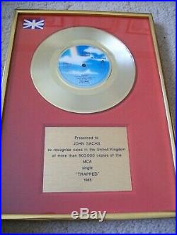 Colonel Abrams Trapped Gold Presentation Award Disc 500,000 Sales