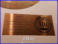Creedence Clearwater Revival GOLD RIAA ORIGINAL White Matte Gold Record Award