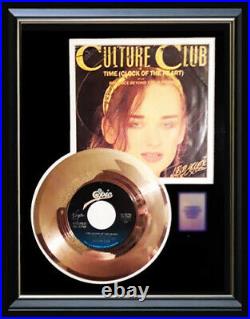 Culture Club Time 45 RPM Gold Metalized Record Non Riaa Award Boy George