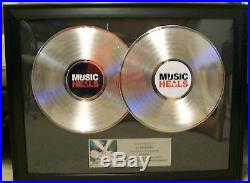 Custom Double Platinum white gold LP Record Award Trohpy RIAA Style Personalized