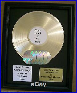 Custom Gold LP Album Record Award to Customize with CD's Display RIAA Style Disc