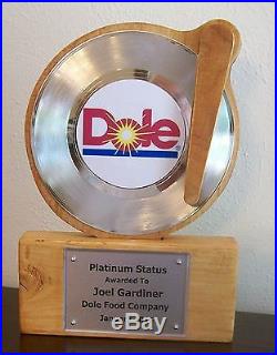 Custom Gold or Platinum 45 rpm Record Award Display Trophy RIAA Style Disc