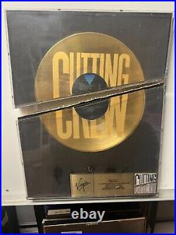 Cutting Crew Broadcast Virgin In-House Gold Record Award (Virgin 1-90573, 1987)