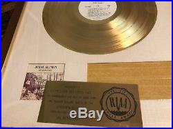 DUANE ALLMAN Anthology white matte RIAA Gold Record Award to CAPRICORN brothers