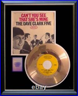 Dave Clark Five 5 Can't You See That She's Mine Gold Record Rare Non Riaa Award