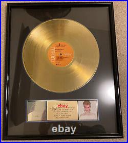 David Bowie Aladdin Sane Genuine Riaa Official Gold Award Mint Condition