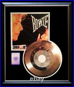 David Bowie China Girl 45 RPM Gold Metalized Record Rare Non Riaa Award