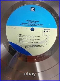 David Sanborn Gold Award! Cass CD Platinum RIAA Record Award RIAA Jay Jacobs