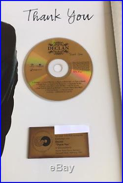 Declan Gold Award Thank You (goldene Schallplatte) Deutschland 2007