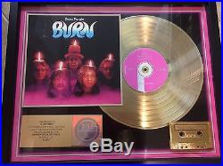 Deep Purple Burn RIAA Certified Gold Record Award