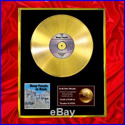 Deep Purple In Rock CD Gold Disc Lp Vinyl Record Award Display Free P+p