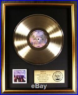 Deep Purple Machine Head LP Gold RIAA Record Award Warner Brother Records