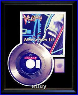 Def Leppard Armageddon It 45 RPM Gold Metalized Record Rare Non Riaa Award