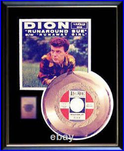 Dion Dimucci Runaround Sue 45 RPM Gold Record Rare Non Riaa Award Belmonts