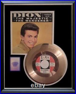 Dion Dimucci The Wanderer 45 RPM Gold Record Rare Non Riaa Award Belmonts
