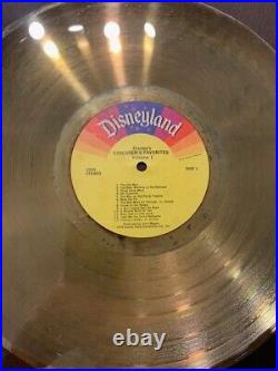 Disney Children's Favorites RIAA CERTIFIED GOLD RECORD ALBUM AWARD 1979 OFFICIAL