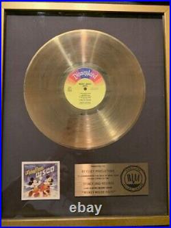 Disney Mickey Mouse Disco RIAA CERTIFIED GOLD RECORD ALBUM AWARD 1979 OFFICIAL