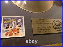 Disney Mickey Mouse Disco RIAA CERTIFIED GOLD RECORD ALBUM AWARD 1979 OFFICIAL