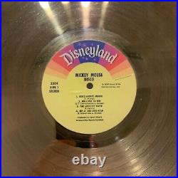 Disney Mickey Mouse Disco RIAA CERTIFIED GOLD RECORD ALBUM AWARD 1979 OFFICIAL