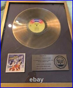 Disney Mickey Mouse Disco RIAA OFFICIAL CERTIFIED GOLD RECORD AWARD VINTAGE 1979