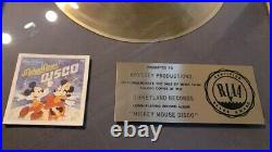 Disney Mickey Mouse Disco RIAA OFFICIAL CERTIFIED GOLD RECORD AWARD VINTAGE 1979